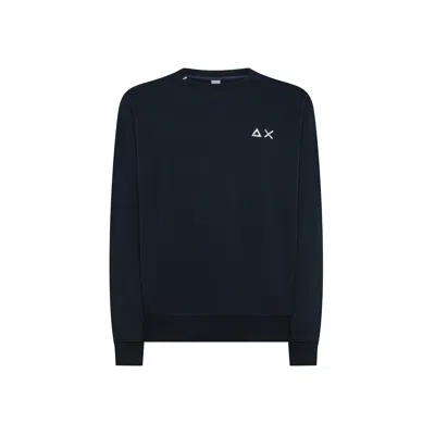 Sun 68 Sweatshirt Basic Fleece Black In Black