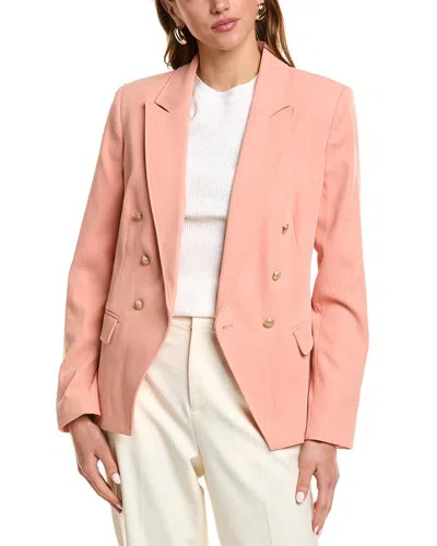 Sam Edelman Imogen Womens Solid Polyester One-button Blazer In Pink