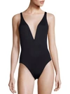 PROENZA SCHOULER One-Piece Solid Maillot Swimsuit