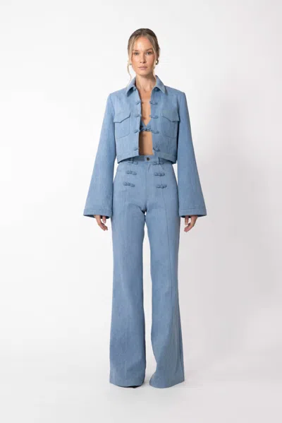 Sau Lee Bambi Denim Jacket In Blue