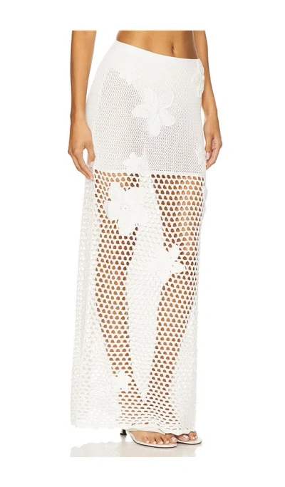 Devon Windsor Roe Maxi Skirt In Off White