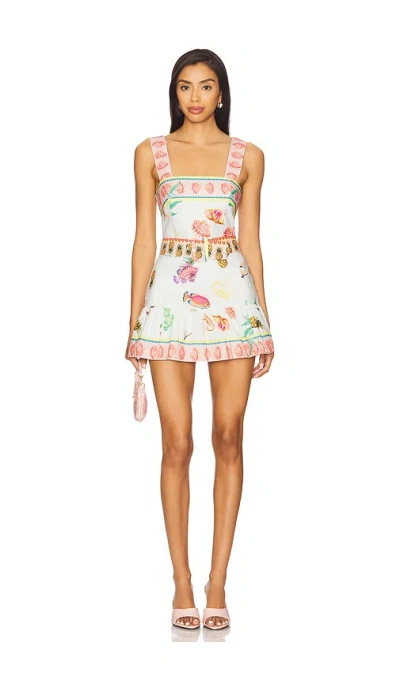 Amanda Uprichard Lena Skort Romper In Postcard Print