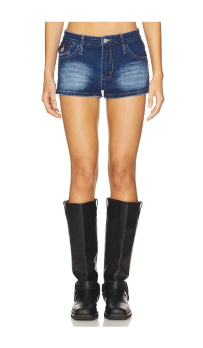 Superdown Verona Micro Short In Blue