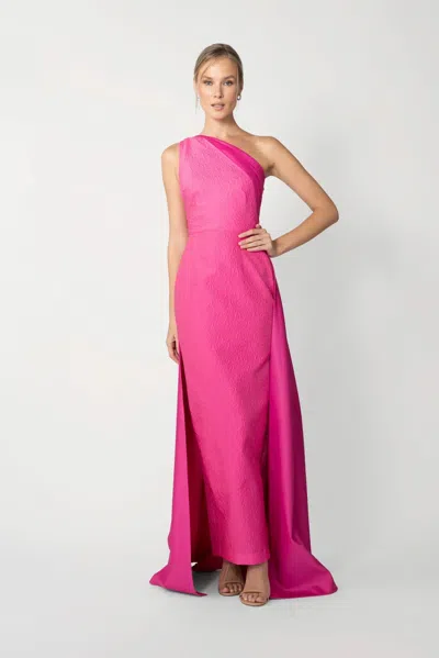 Sau Lee Joslin One-shoulder Gown In Pink