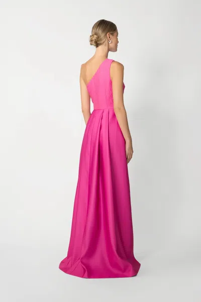 Sau Lee Joslin One-shoulder Gown In Pink