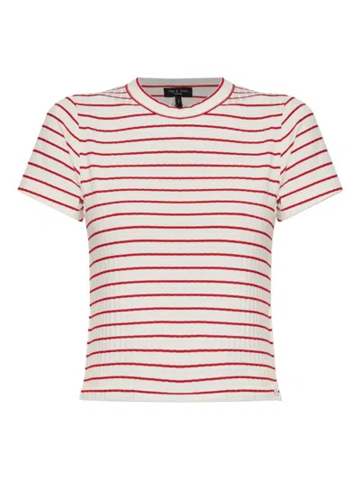 Rag & Bone Luca Striped Ribbed Baby Tee