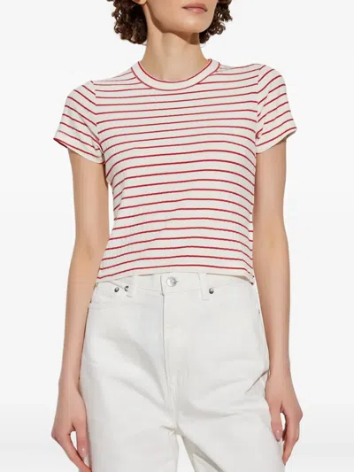 Rag & Bone Luca Striped Ribbed Baby Tee
