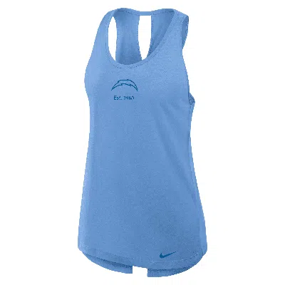 Nike Los Angeles Chargers Established  Women's Dri-fit Nfl Tank Top In Blue