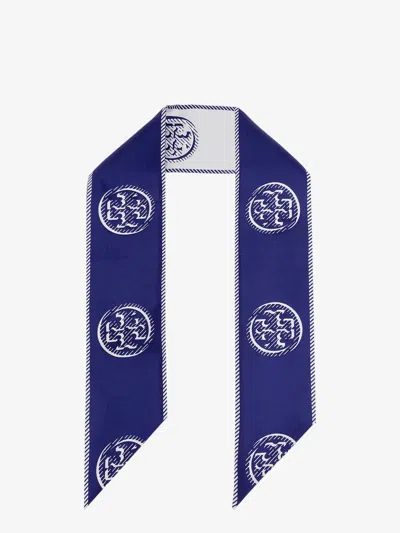 Tory Burch Medallion Logo Ribbon Silk Tie