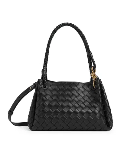 Bottega Veneta Medium Black Parachute Bag