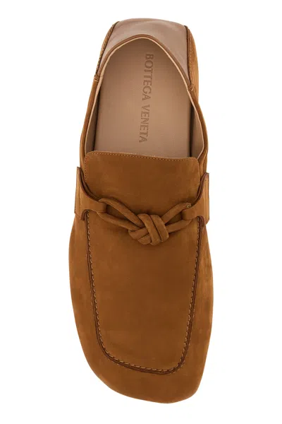 Bottega Veneta Camel Suede Daddy Loafers