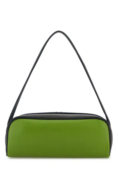Prada Borsa A Spalla In Pelle Verde Donna