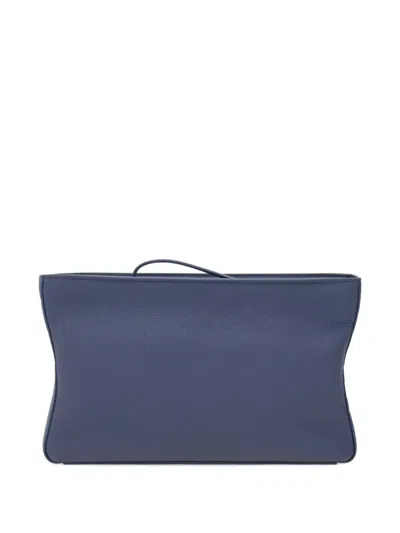 Ferragamo Leather Shoulder Bag In Gray