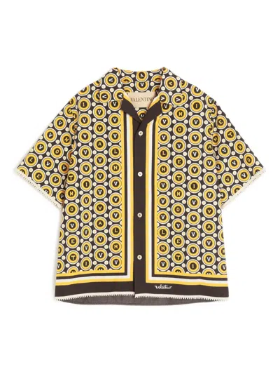 Valentino Bowling Shirt With Bulles Royales Print In Multi