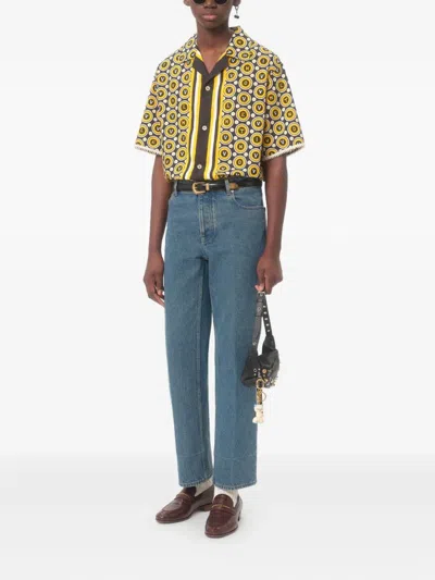 Valentino Bowling Shirt With Bulles Royales Print In Multi