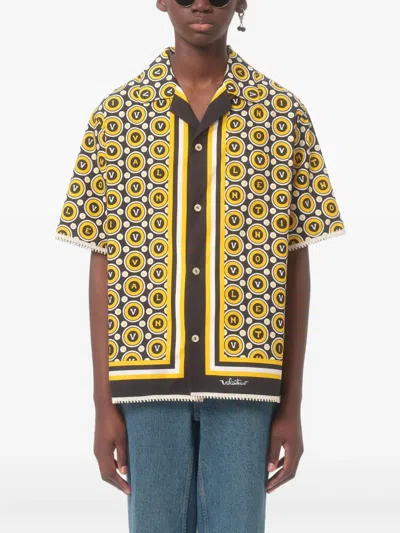 Valentino Bowling Shirt With Bulles Royales Print In Multi