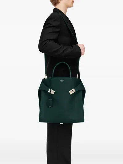 Ferragamo Hug Tote Bag In Green