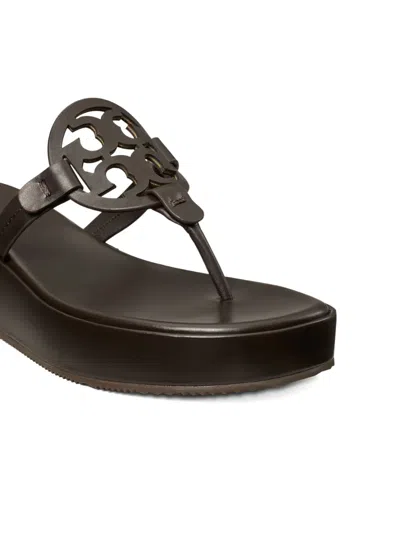 Tory Burch Wedge Thong Sandals Featuring Stud Detail
