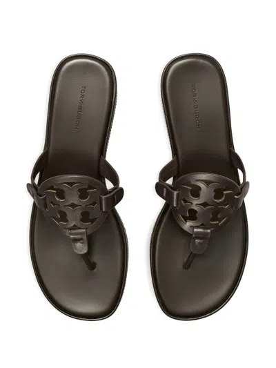 Tory Burch Wedge Thong Sandals Featuring Stud Detail