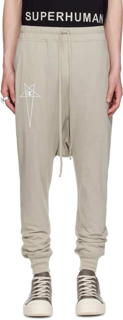 Rick Owens Off-white Champion Edition Prisoner Drawstring Sweatpants