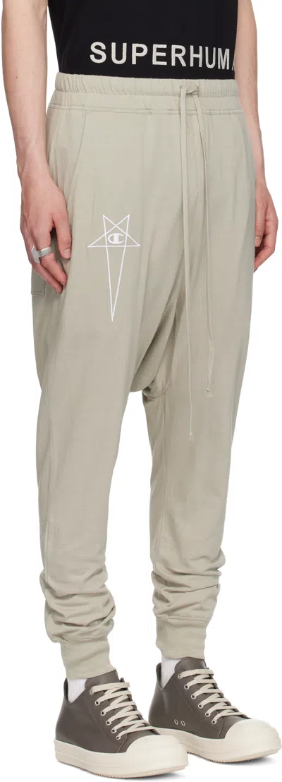 Rick Owens Off-white Champion Edition Prisoner Drawstring Sweatpants