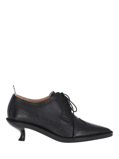 Thom Browne Longwing Brogues With Sculpted Heel In Black
