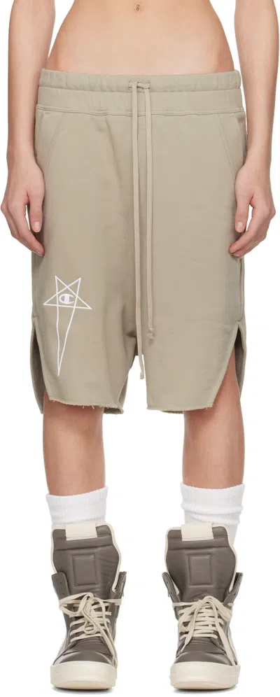 Rick Owens Off-white Champion Edition Beveled Pods Shorts