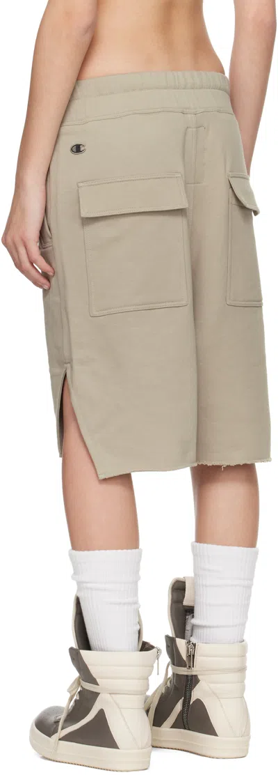 Rick Owens Off-white Champion Edition Beveled Pods Shorts