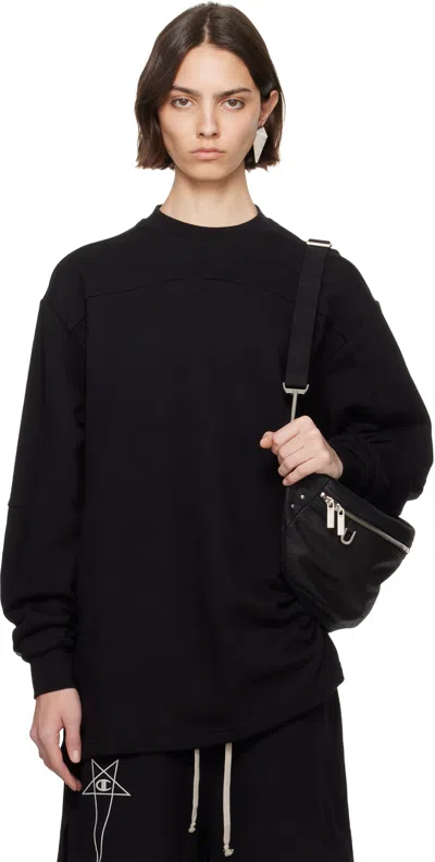 Rick Owens Black Champion Edition Girdered Sweatshirt