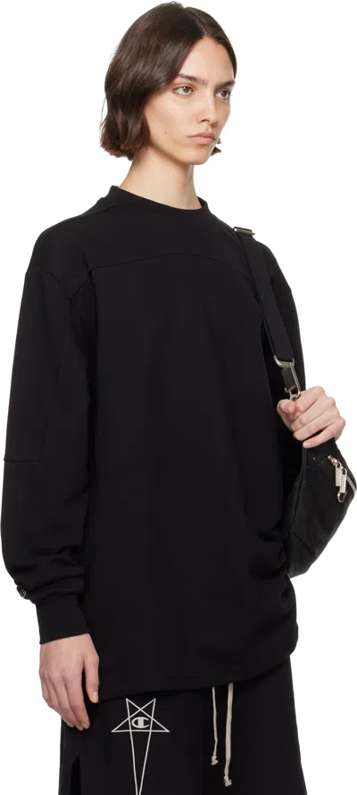 Rick Owens Black Champion Edition Girdered Sweatshirt