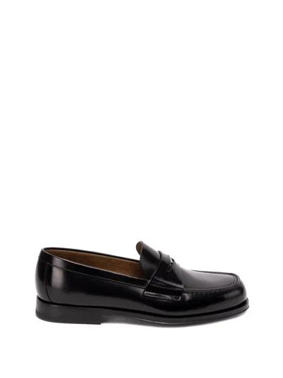 Prada Men's Leather Loafers In Black  