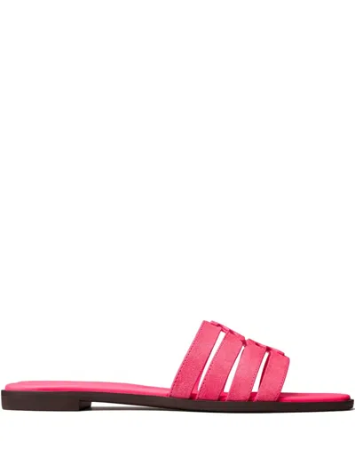 Tory Burch Ines Cage Slides Fuchsia Pink In Pink