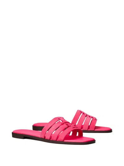 Tory Burch Ines Cage Slides Fuchsia Pink In Pink