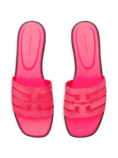 Tory Burch Ines Cage Slides Fuchsia Pink In Pink