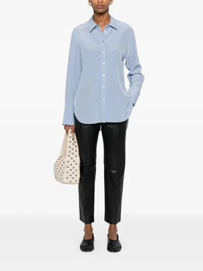 Joseph Silk Shirt In Blue