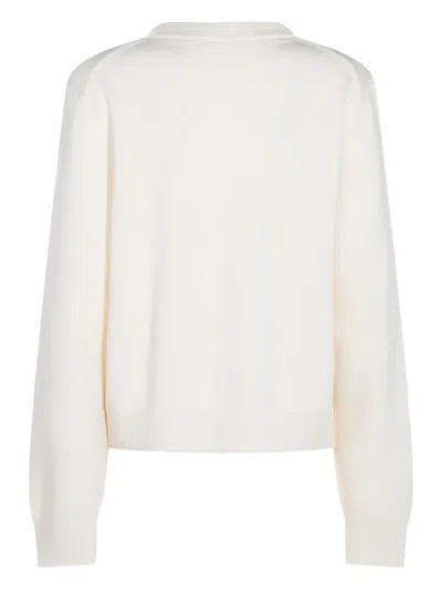 Jil Sander Embroidered Wool Jumper In Neutral