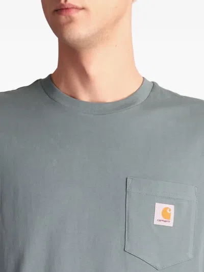Carhartt T Shirt With Chest Pocket In Green