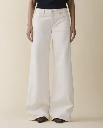 Jeanerica St Monica Stretch Low-rise Flared-leg Jeans In White