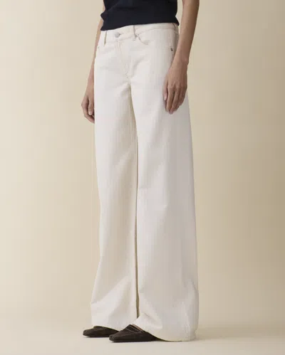 Jeanerica St Monica Stretch Low-rise Flared-leg Jeans In White