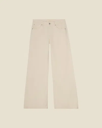 Jeanerica St Monica Stretch Low-rise Flared-leg Jeans In White