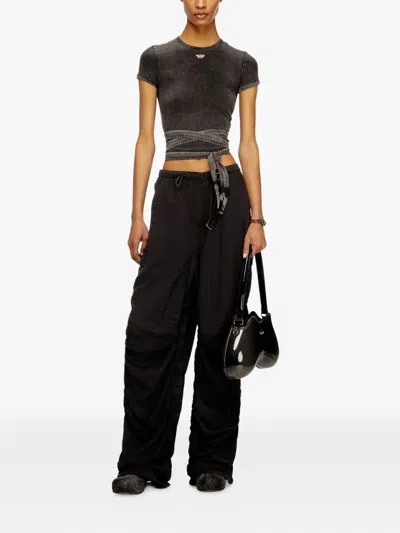 Diesel T-bunny Tail-r1 Cotton T-shirt In Black