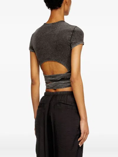 Diesel T-bunny Tail-r1 Cotton T-shirt In Black