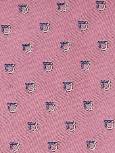 Ferragamo Silk Tie In Pink