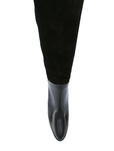 Shop Maison Margiela Wedge Knee High Boots In Black