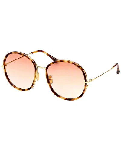 Tom Ford Round-frame Tortoiseshell Sunglasses