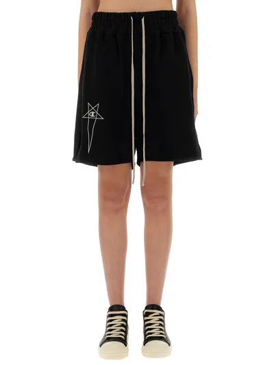Champion X Rick Owens Cotton Shorts In Black