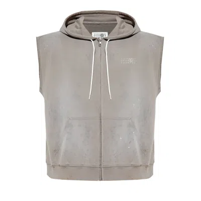 Pre-owned Mm6 Maison Margiela Sweat Jacket 'taupe' In Brown