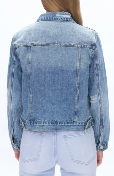 Bayeas Distressed Denim Jacket In Blue