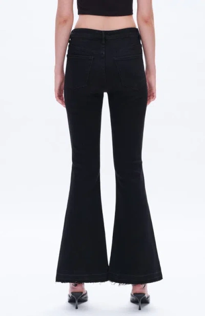 Bayeas Lauren Ripped High Waist Raw Hem Flare Jeans