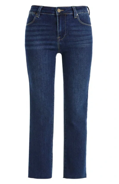 Bayeas Raw Hem High Waist Crop Straight Leg Jeans